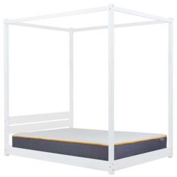 Darwin King Size White Four Poster Bed - thumbnail 3