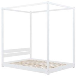 Darwin King Size White Four Poster Bed - thumbnail 2