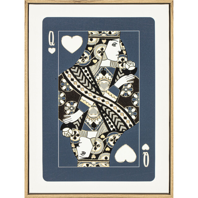 Foiled Playing Cards Framed Canvas - Multicolour - image 1