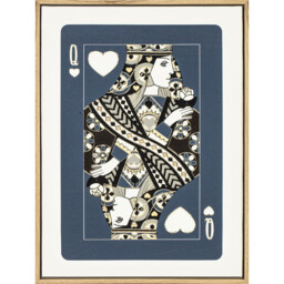 Foiled Playing Cards Framed Canvas - Multicolour - thumbnail 1
