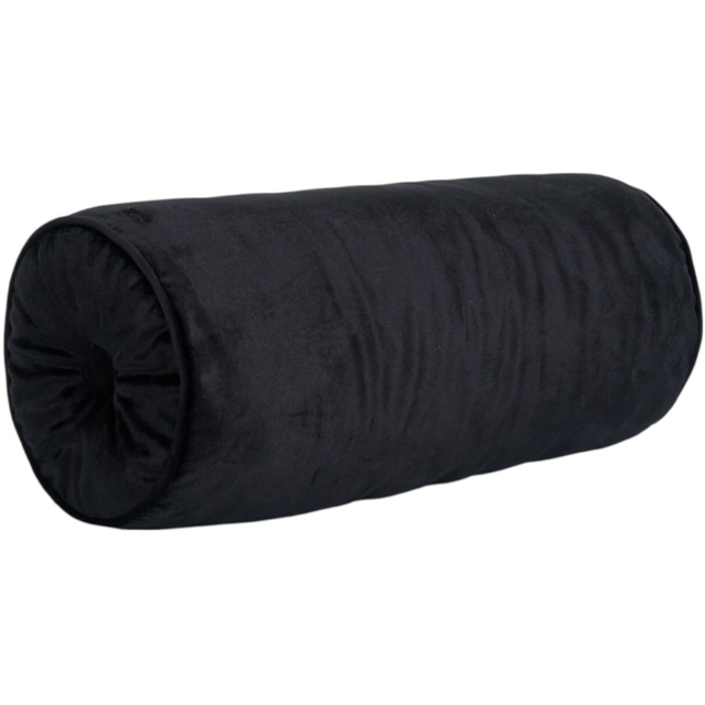 Black Soft Velvet Bolster Cushion - image 1