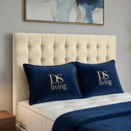DS Living Casia Cream King Size Plush Velvet Divan Bed with 4 Drawer - thumbnail 3