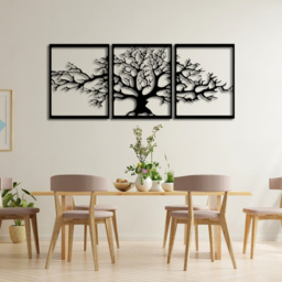Decortie 3 Piece Tree of Life Metal Wall Art Set - thumbnail 3