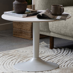 Florence Malta White Ceramic Round Coffee Table