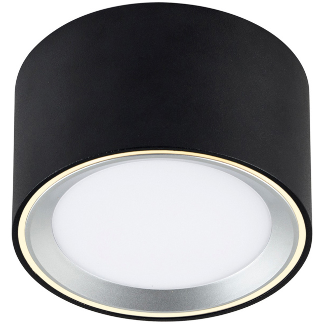Nordlux Fallon Black and Steel Surface Downlight - image 1