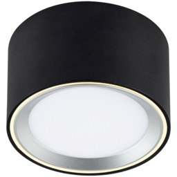 Nordlux Fallon Black and Steel Surface Downlight