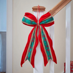 Marco Paul Red and Green Bow Christmas Decoration - thumbnail 2
