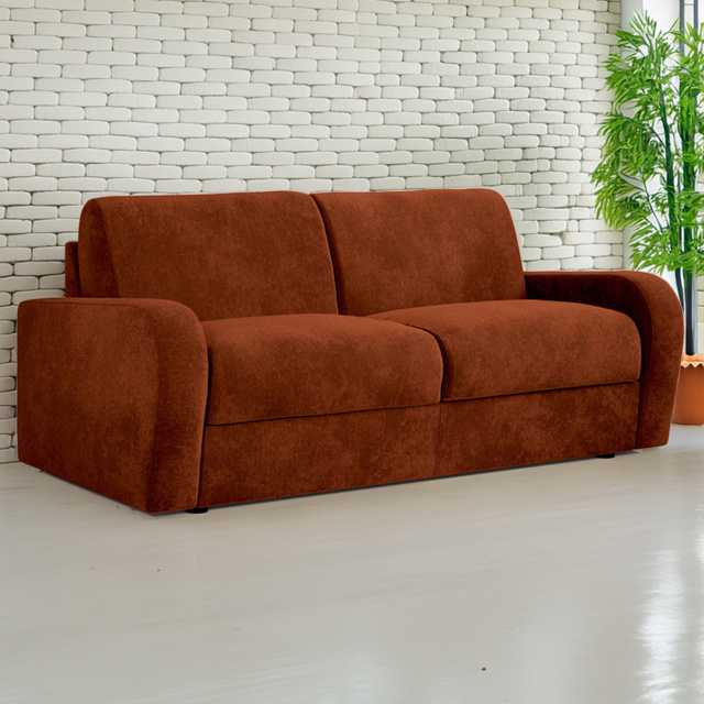 Jay-Be Deco 3 Seater Cosy Chenille Foxy Sofa Bed with e-Sprung Mattress - image 1