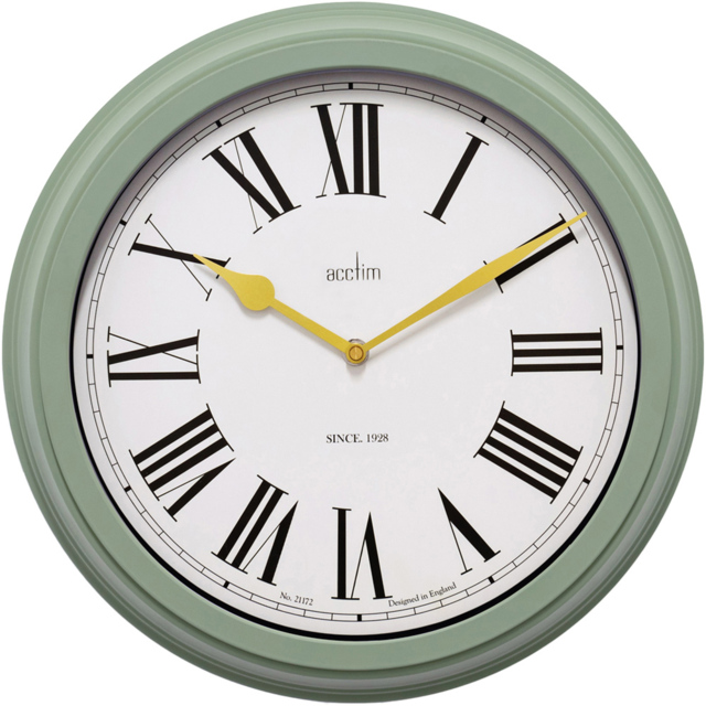 Acctim Turin Myrtle Green Outdoor Wall Clock - image 1