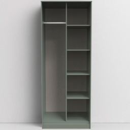 Crowndale Diamond Ready Assembled Reed Green Tall Open Wardrobe - thumbnail 1