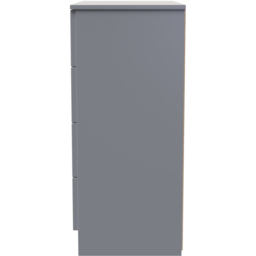 Crowndale Milan Dusk Grey 4 Drawer Chest of Drawers Ready Assembled - thumbnail 3