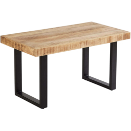 Home Source Rectangular Mango Wooden Table with Solid Iron Legs 85cm - thumbnail 2