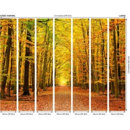 Origin Murals Autumn Forest Orange Wall Mural - thumbnail 4
