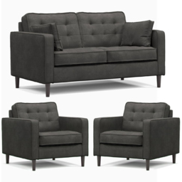 Eden Graphite Chenille 4 Seater Sofa Suite - thumbnail 2