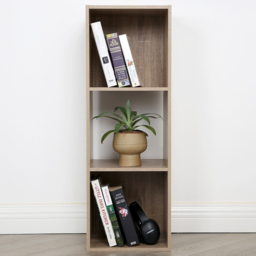 Jane 3 Shelf Oak Cube Storage Unit