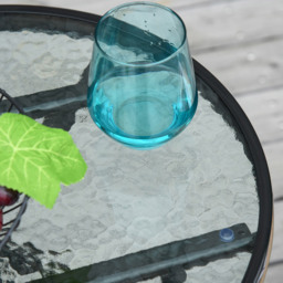 Outsunny Black Round Foldable Garden Table - thumbnail 3