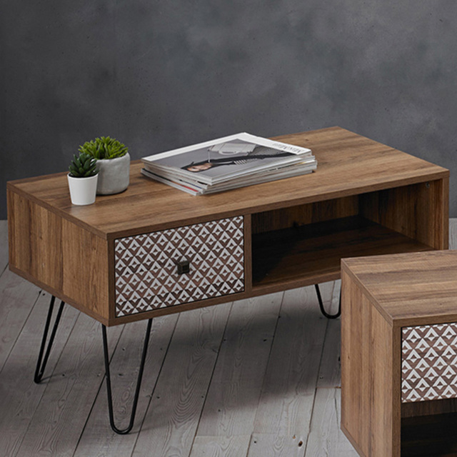 Casablanca Single Drawer Single Shelf Wood Effect Coffee Table - image 1