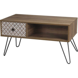 Casablanca Single Drawer Single Shelf Wood Effect Coffee Table - thumbnail 3