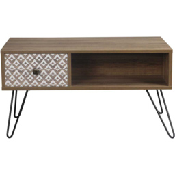 Casablanca Single Drawer Single Shelf Wood Effect Coffee Table - thumbnail 2