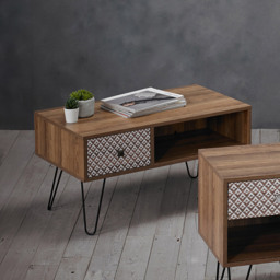Casablanca Single Drawer Single Shelf Wood Effect Coffee Table - thumbnail 4