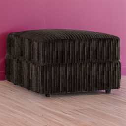 Portland Luxor Chocolate Jumbo Cord Footstool