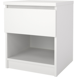 Florence Naia Single Drawer Single Shelf White Bedside Table - thumbnail 4