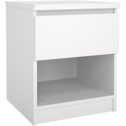 Florence Naia Single Drawer Single Shelf White Bedside Table - thumbnail 2