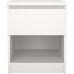Florence Naia Single Drawer Single Shelf White Bedside Table - thumbnail 3