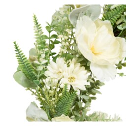 Peony and Daisy Wreath Ivory - thumbnail 4