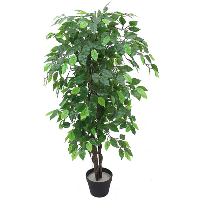 Leaf Artificial Green Bushy Ficus Tree in Pot 120cm - image 1
