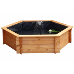 Promax Brown Raised Hexagon Garden Solar Pond Set - thumbnail 1