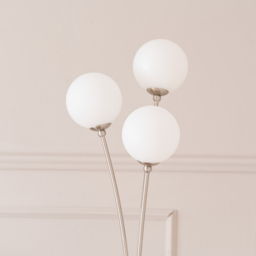 ValueLights Velika 3 Way Opaque Globe Chrome LED Floor Lamp - thumbnail 3