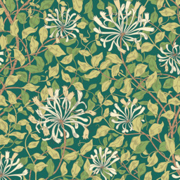 Origin Murals Honeysuckle Forest Green Wall Mural - thumbnail 2