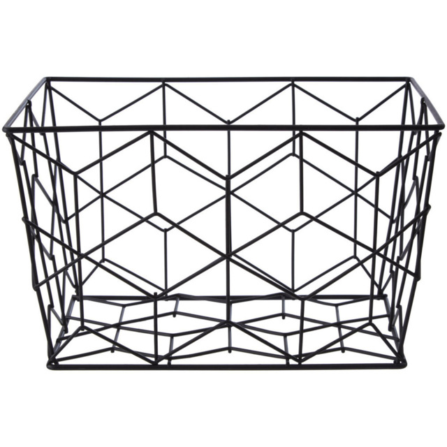 Premier Housewares Vertex Contour Matte Black Storage Basket - image 1