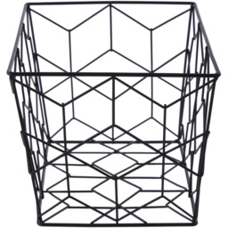 Premier Housewares Vertex Contour Matte Black Storage Basket - thumbnail 3