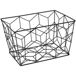 Premier Housewares Vertex Contour Matte Black Storage Basket - thumbnail 4