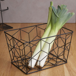 Premier Housewares Vertex Contour Matte Black Storage Basket - thumbnail 2