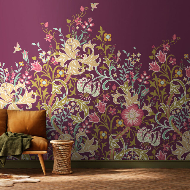Origin Murals Trailing Lily Purple Wall Mural - image 1