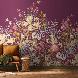 Origin Murals Trailing Lily Purple Wall Mural - thumbnail 1