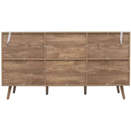 Birlea Noah 3 Door Rattan Effect Sideboard - thumbnail 4