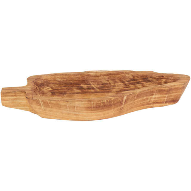Brown Wooden Leaf Tray 45cm - image 1