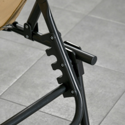 Outsunny Beige Portable Recliner Sun Lounger - thumbnail 3