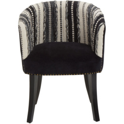 Premier Housewares Cefena Black and White Chair - thumbnail 2