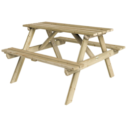 Rowlinson Traditional 4 Seater Natural Picnic Table - thumbnail 2