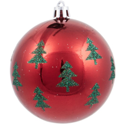 Santa's Chalet Red, Green and White Bauble Drum 70 Pack - thumbnail 2