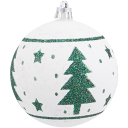 Santa's Chalet Red, Green and White Bauble Drum 70 Pack - thumbnail 3