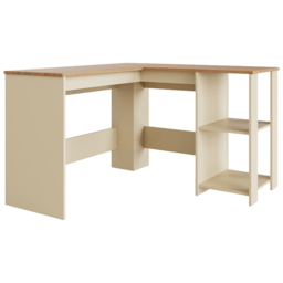 GFW Lancaster Cream 2 Shelf Corner Computer Desk - thumbnail 2