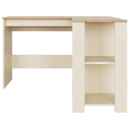 GFW Lancaster Cream 2 Shelf Corner Computer Desk - thumbnail 3