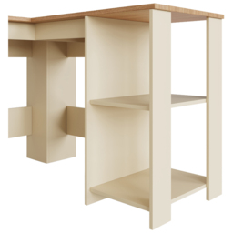 GFW Lancaster Cream 2 Shelf Corner Computer Desk - thumbnail 4