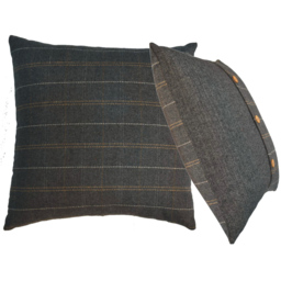 Artisan Furniture Quinn Pewter and Black Cushion 45 x 45cm 2 Pack